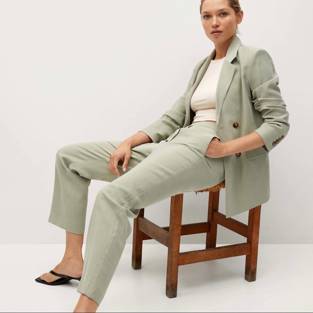 MANGO Suit - blazer and cropped suit pants